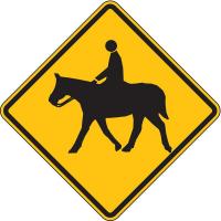 6DVF8 Traffic Sign, 24 x 24In, BK/YEL, DMD GR AL