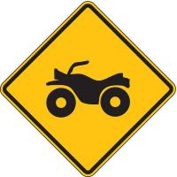 3PND2 Traffic Sign, 24 x 24In, BK/YEL, SYM, MUTCD