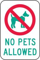 3PNE7 Notice Sign, 18 x 12In, GRN and R/WHT, AL