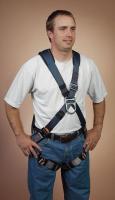 3PRY1 Full Body Harness, M, 420 lb., Blue