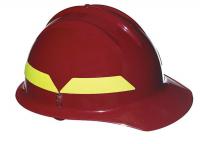 3PTW4 Fire Helmet, Red, Front Brim