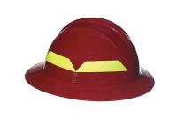 3PTY3 Fire Helmet, Red, Full-Brim