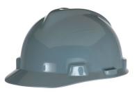 3PUP8 Hard Hat, FrtBrim, Slotted, PinLk, Gray