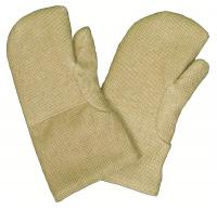 3PWF8 Heat Resistant Gloves, Tan, Double Palm, PR