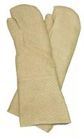 3PWG4 Heat Resistant Gloves, Tan, Double Palm, PR