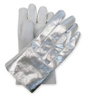 3PWH3 Heat Resistant Gloves, Slvr/Grn, Univer, PR