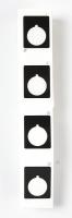 3PYR4 Raised Panel Label, Black, 1-1/5 In. W