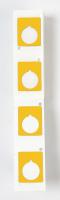 3PYR7 Raised Panel Label, Yellow, 1-1/5 In. L