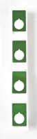 3PYT1 Raised Panel Label, Green, 1-1/5 In. W