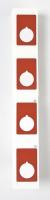 3PYT2 Raised Panel Label, Red, 1-1/5 In. W