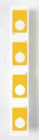 3PYT3 Raised Panel Label, Yellow, 1-1/5 In. W