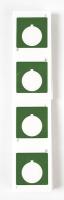 3PYT6 Raised Panel Label, Green, 1-4/5 In. W