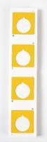 3PYT8 Raised Panel Label, Yellow, 1-4/5 In. W