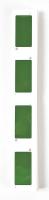 3PYU7 Raised Panel Label, Green, 2 In. W