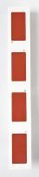 3PYU8 Raised Panel Label, Red, 2 In. W