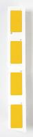 3PYU9 Raised Panel Label, Yellow, 2 In. W