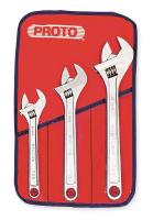 3R409 Adjustable Wrench Set, Satin, Steel, 3 PC