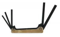 3R808 Hex Key Set, 3/16 - 3/8 In., Fold-Up