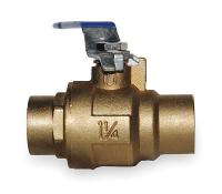 3RCJ6 Brass Ball Valve, Inline, Solder, 1/2 In