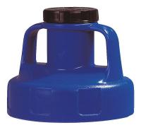 3REF8 Utility Lid, w/2 In Outlet, HDPE, Blue