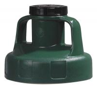 3REF9 Utility Lid, w/2 In Outlet, HDPE, Dk Green