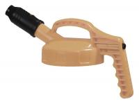 3REJ9 Stumpy Spout Lid, w/1 In Outlet, Beige