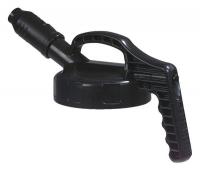 3REK1 Stumpy Spout Lid, w/1 In Outlet, Black