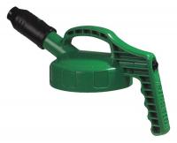 3REK5 Stumpy Spout Lid, w/1 In Outlet, Mid Green