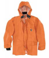 3RRX3 Rain Jacket w/ Detachable Hood, Orange, S