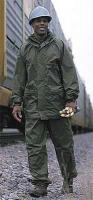 3RTN1 Rain Jacket with Detachable Hood, Green, M