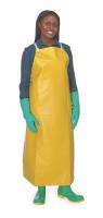 3RYR4 Bib Apron, Yellow, 48 In. L, Universal