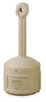 3RYZ5 Butt Can, Adobe Beige, Capacity 4 Gallons
