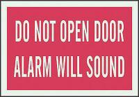 3TE35 Fire Exit with Alarm Sign, 7 x 10In, WHT/R