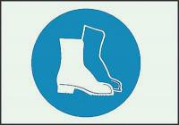 3TE44 Caution Sign, 7 x 10In, BL/GRN, SYM, SURF