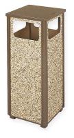 3THT8 Waste Receptacle, Flat Top, 12 G, Brown