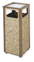 3THT9 Ash &amp; Waste Trash Container, Brown