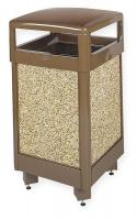 3THU4 Waste Receptacle, Hinged Top, 29 G, Brown