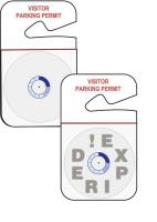 3TLT3 Visitor Badge, 1 Day, Red/White, PK 500