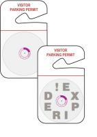 3TLT4 Visitor Badge, 1 Day, Red/White, PK 500