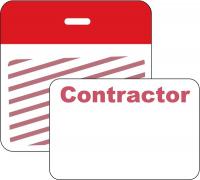 3TLU9 Clip/Badge, 1 Day, Red/White, PK 500
