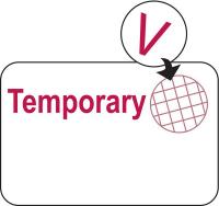 3TLX4 Clip/Badges, 1 Day, Red/White, PK 500