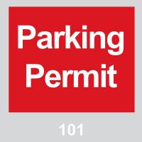 3TLZ2 Parking Permits, Windshield, Red, PK 100