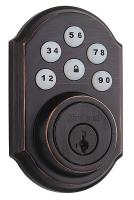 3TMK9 Deadbolt, Keyless Entry, Bronze