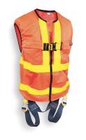 3TND6 Full Body Harness, XL, Yellow/Orange