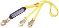 3TNE4 Lanyard, 2 Leg, Polyester, Yellow