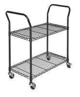 3TPC8 Wire Cart, 2 Shelf, L41 x W18 x H39 In.