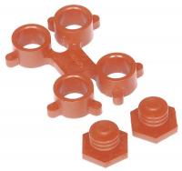 3TTK6 Side Connector, Red, 1/2 In, For 36 In Mat