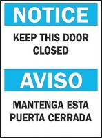 3TU36 Notice Sign, 14 x 10In, BL and BK/WHT, Text