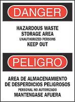 3TU42 Danger Sign, 14 x 10In, R and BK/WHT, Text