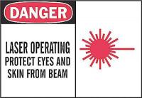 3TU98 Danger Radiation Sign, 7 x 10In, ENG, SURF